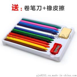 索美奇新品上市 12色可擦蜡笔 儿童绘画笔 环保无毒