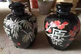 景德镇仿古雕刻酒坛批发 梅兰竹菊酒坛酒罐图片 10斤酒坛定制价格厂家