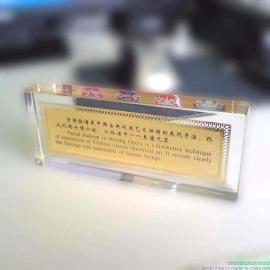 纸镇，亚克力纸镇，透明树脂水晶胶纸镇，内埋纸镇
