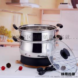 双层不锈钢电热蒸锅  电热杯  电热火锅 宿舍学生