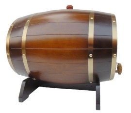木酒桶25L 立式/茶色