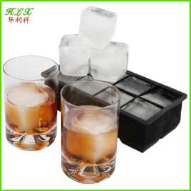 新款8连孔方块形硅胶制冰格 方形八格式巧克力模 厨房用品