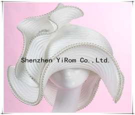 布条帽, dress hat, church hat, satin ribbon hat