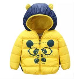 童装2016秋冬新款一件代发中小童老虎头儿童连帽羽绒服轻薄外套潮