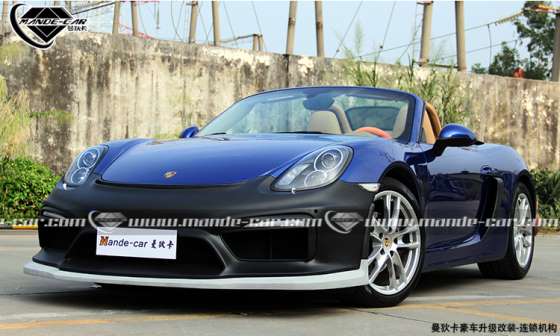 BOXSTER包围改装保时捷GT4保险杠981尾翼