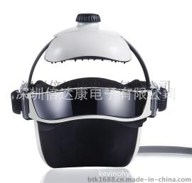 倍达康批发 头部按摩器 头部气压按摩仪 蓝屏 音乐下载 智能控制