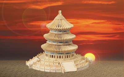 3D立体木制拼图-P075