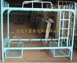 双层铁床厂家热销（康胜）员工宿舍用双层方管铁床