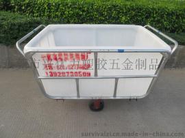 厂家供应：服装厂用方形塑料推布车，防腐蚀漂染推布车，洗衣房用方形布草车