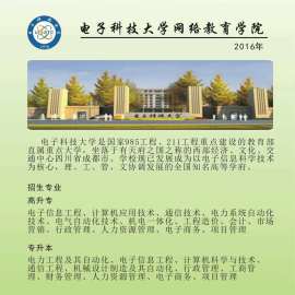 电子科技大学网络教育招生简章