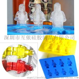 互依厂家直销新款机器人冰格 8格机器人硅胶制冰器 可制作果冻巧克力