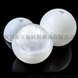 厂家现货供应出口欧美食品级硅胶圆形冰球 直径6CM冰球模具 批发
