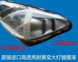进口耐高温高透亮汽车大灯翻新UV镀膜液