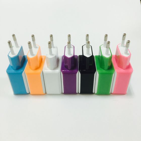 定制手机充电头2A 适用于智能手机双usb充电器 旅行欧规充电器