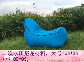 厂家大批量批发最新休闲办公室休息沙发座椅 带靠背户外可折叠 单口双层充气坐垫 懒人沙发睡袋 尼龙料
