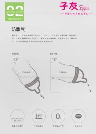子友奶瓶宽口防胀气 母乳实感 耐用防摔 硅胶奶嘴