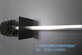 潮州鸿祥卫浴配件两截式镜面刷杆黑色方块小圆角马桶垫马桶刷