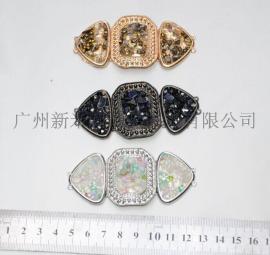 满水钻网钻五金鞋花鞋扣鞋饰 水钻鞋面配件装饰扣