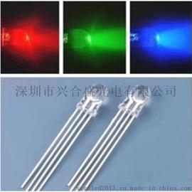直插式LED灯珠 f5全彩灯珠 5MMRGB