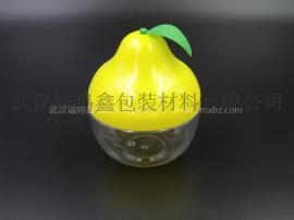 梨 PET糖果罐 食品罐 透明 卡通 一次性礼品 干果包装食品盒