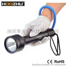 HOOZHU鸿珠 U22 专业潜水手电 1000流明 潜水灯 强光手电筒